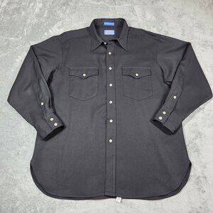 Vintage Sir Pendleton Shirt XL Black Wool High Grade Western Wear Button Up READ